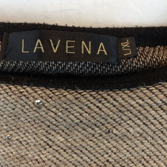 Lavena Brown/Beige Oversize Poncho - Picture 7 of 13